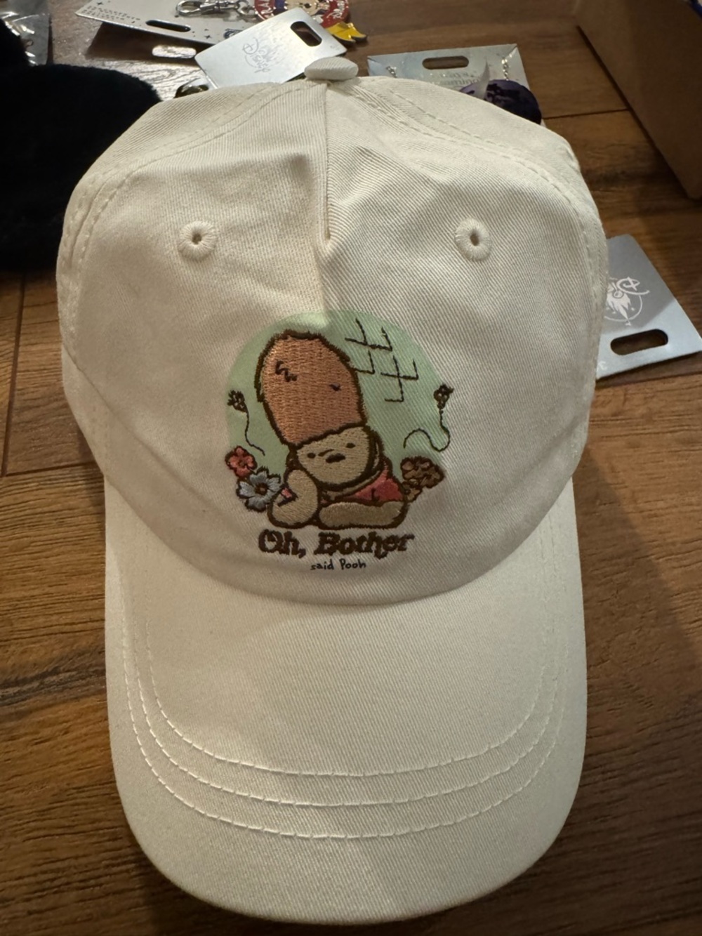 Disney Cream Baseball Cap with Winnie the Pooh Embroidery